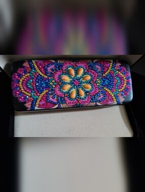 💎 Handmade Bling Rhinestone Glasses Case – Unique Floral Design 💎Beautiful